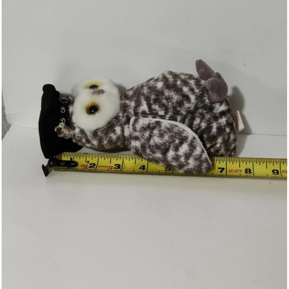 Ty Beanie Babies Smart the Owl Gray Plush Toy with Hang Tag Class of 2001 - Picture 8 of 8